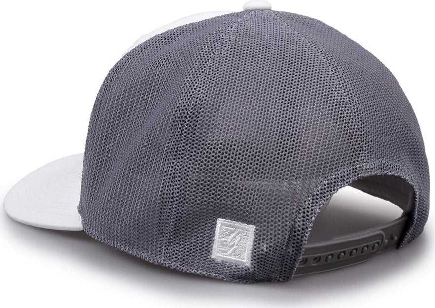The Game GB518 Everyday Trucker Cap - White Gray | HIT a Double