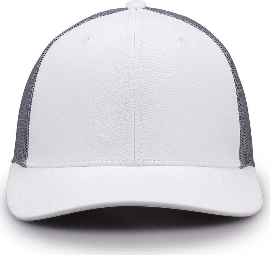 The Game GB518 Everyday Trucker Cap - White Gray | HIT a Double
