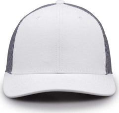 The Game GB518 Everyday Trucker Cap - White Gray | HIT a Double