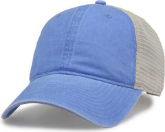 The Game GB460 Pigment Dyed Twill & Soft Trucker Cap - Sky Blue Sand | HIT a Double