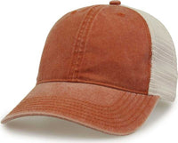 The Game GB460 Pigment Dyed Twill & Soft Trucker Cap - Texas Orange Sand