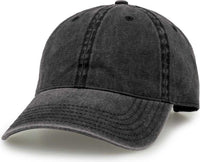 The Game GB465 Pigment Dyed Twill Cap - Black | HIT a Double