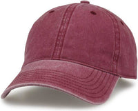 The Game GB465 Pigment Dyed Twill Cap - Dark Maroon | HIT a Double