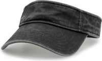 The Game GB466 Pigment Dyed Twill Visor - Black | HIT a Double