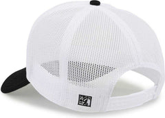 The Game GB473 Foam Front Trucker Cap - White Black | HIT a Double