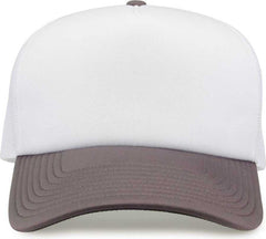 The Game GB473 Foam Front Trucker Cap - White Grey | HIT a Double