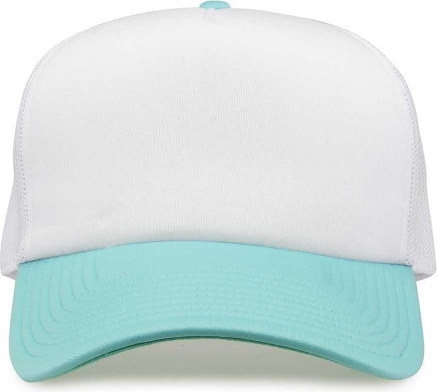 The Game GB473 Foam Front Trucker Cap - White Gumdrop | HIT a Double
