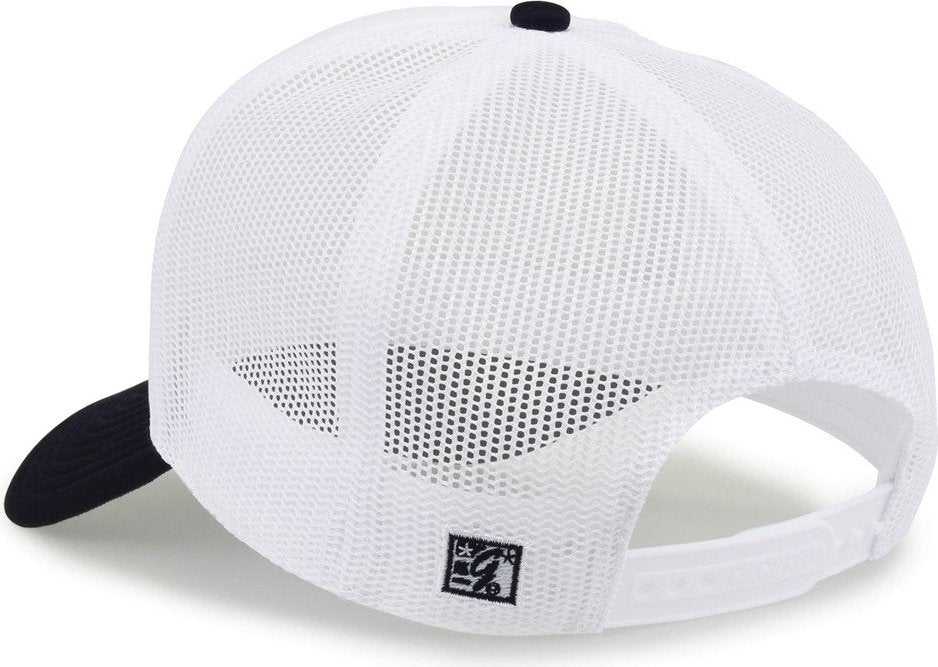 The Game GB473 Foam Front Trucker Cap - White Navy | HIT a Double