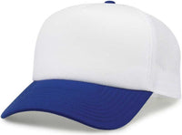 The Game GB473 Foam Front Trucker Cap - White Royal | HIT a Double