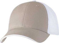 Valucap S102 Sandwich Trucker Cap - Khaki White | HIT a Double