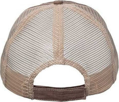 Valucap VC990 Contrast Stitch Cap - Brown/ Khaki | HIT a Double