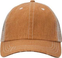 Valucap VC990 Contrast Stitch Cap - Golden Brown/ Khaki | HIT a Double