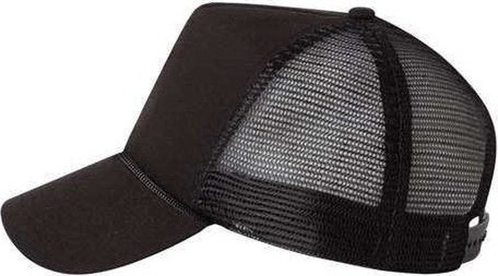 Valucap 8804H Five-Panel Mesh-Back Trucker Cap - Black | HIT a Double