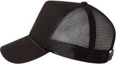 Valucap 8804H Five-Panel Mesh-Back Trucker Cap - Black | HIT a Double
