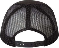 Valucap 8804H Five-Panel Mesh-Back Trucker Cap - Black | HIT a Double