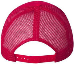 Valucap 8804H Five-Panel Mesh-Back Trucker Cap - Red | HIT a Double