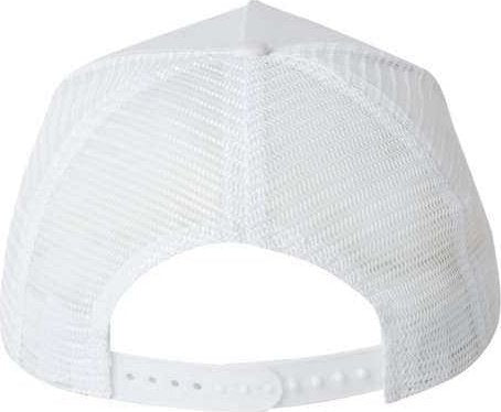 Valucap 8804H Five-Panel Mesh-Back Trucker Cap - White | HIT a Double