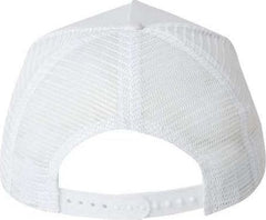 Valucap 8804H Five-Panel Mesh-Back Trucker Cap - White | HIT a Double