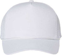 Valucap 8804H Five-Panel Mesh-Back Trucker Cap - White | HIT a Double