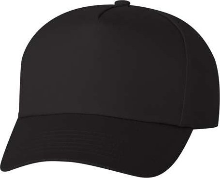 Valucap 8869 Five-Panel Twill Cap - Black | HIT a Double
