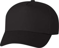 Valucap 8869 Five-Panel Twill Cap - Black | HIT a Double