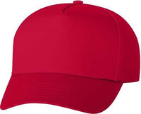 Valucap 8869 Five-Panel Twill Cap - Red | HIT a Double