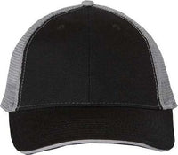 Valucap S102 Sandwich Trucker Cap - Black Grey | HIT a Double
