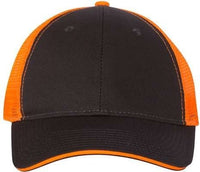 Valucap S102 Sandwich Trucker Cap - Charcoal Neon Orange | HIT a Double