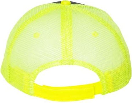 Valucap S102 Sandwich Trucker Cap - Charcoal Neon Yellow | HIT a Double