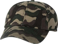 Valucap VC300A Adult Bio-Washed Classic Dads Cap - Green Camo | HIT a Double