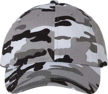 Valucap VC300A Adult Bio-Washed Classic Dads Cap - Grey Camo | HIT a Double