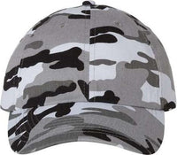 Valucap VC300A Adult Bio-Washed Classic Dads Cap - Grey Camo | HIT a Double
