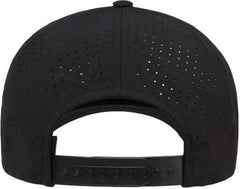 Yupoong 5389AP 5-Panel Snapback with Perforated Cap - Black | HIT a Double