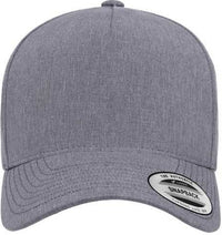 Yupoong 5389AP 5-Panel Snapback with Perforated Cap - Heather Grey | HIT a Double