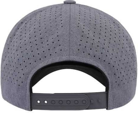 Yupoong 5389AP 5-Panel Snapback with Perforated Cap - Heather Grey | HIT a Double