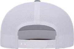 Yupoong 6006 Five-Panel Classic Trucker Cap - Heather/ White | HIT a Double