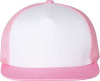 Yupoong 6006 Five-Panel Classic Trucker Cap - Pink White Pink | HIT a Double