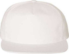 Yupoong 6502 Unstructured Five-Panel Snapback Cap - White | HIT a Double