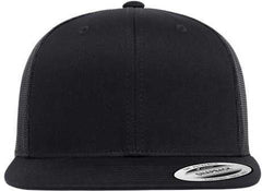 Yupoong 6609 Retro High Profile Trucker Cap - Black | HIT a Double