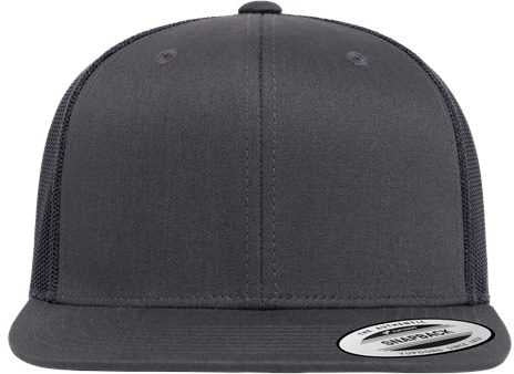 Yupoong 6609 Retro High Profile Trucker Cap - Charcoal | HIT a Double