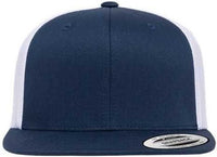 Yupoong 6609 Retro High Profile Trucker Cap - Navy/ White | HIT a Double