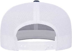 Yupoong 6609 Retro High Profile Trucker Cap - Navy/ White | HIT a Double