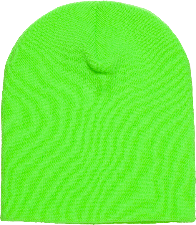 Yupoong 1500KC Classics Short Beanie - Safety Green | HIT a Double