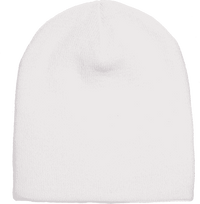 Yupoong 1500KC Classics Short Beanie - White | HIT a Double