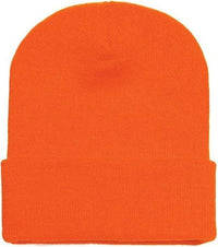 Yupoong 1501KC Classics Cuffed Knit Beanie - Blaze Orange | HIT a Double
