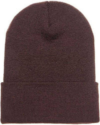 Yupoong 1501KC Classics Cuffed Knit Beanie - Brown | HIT a Double