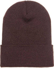 Yupoong 1501KC Classics Cuffed Knit Beanie - Brown | HIT a Double