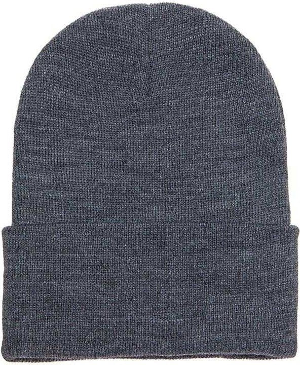 Yupoong 1501KC Classics Cuffed Knit Beanie - Dark Gray | HIT a Double