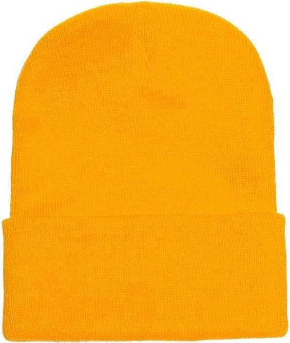 Yupoong 1501KC Classics Cuffed Knit Beanie - Gold | HIT a Double