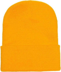 Yupoong 1501KC Classics Cuffed Knit Beanie - Gold | HIT a Double